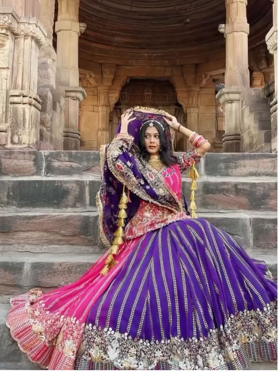 Fabric:- Fox Georgette Micro Cotton 👗Lehenga👗