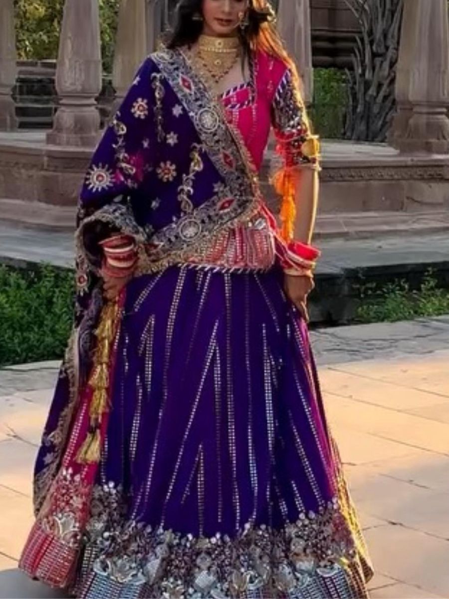 Fabric:- Fox Georgette Micro Cotton 👗Lehenga👗 - Image 2