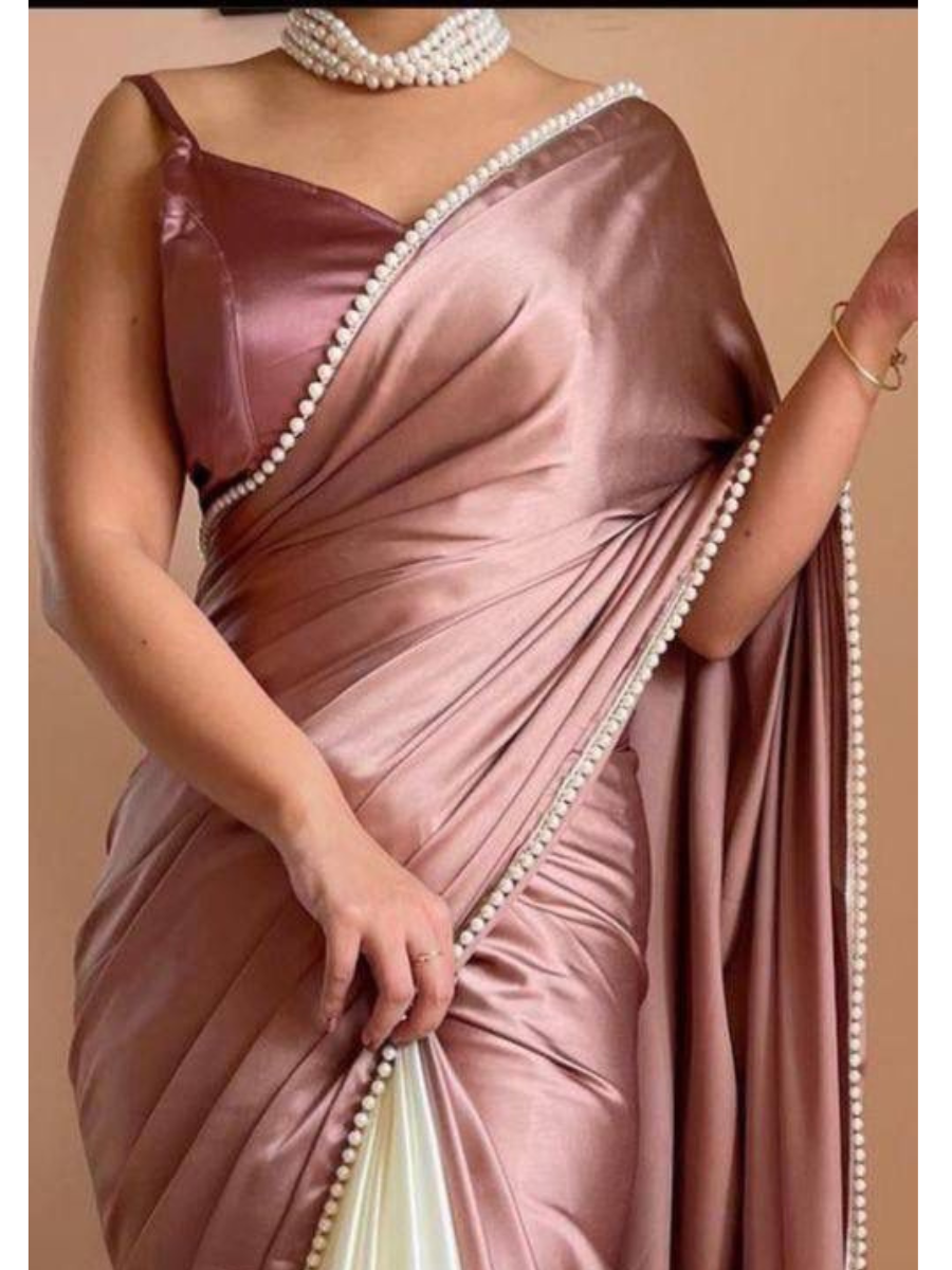 japan satin saree collection with beautiful moti lace border ……