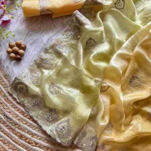 Dual tone saree is a dreamy blend of grace and tradition