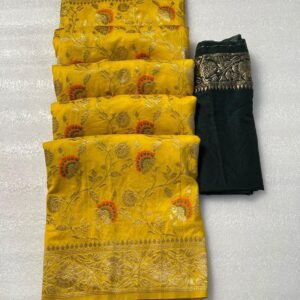 Pure Soft Khadi Georgette Silk Saree