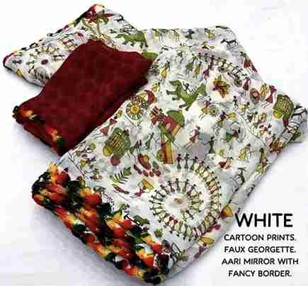 Presenting Enchanting soft Georgette saree For Intimate And Big Fat Indian Weddings, That Are Light On Your Skin And Uplift Your Wedding Shenanigans. - Image 2