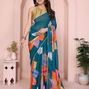 Georgette silk saree